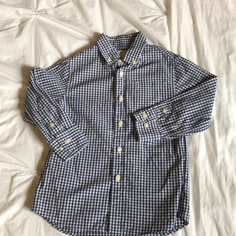 Crewcuts long sleeve gingham shirt